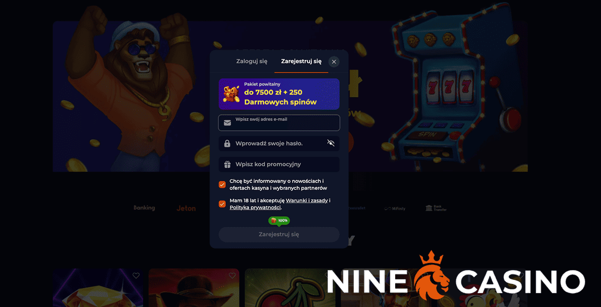 Jak gracze z Polski mogą zarejestrować się w Nine Casino, krok po kroku?